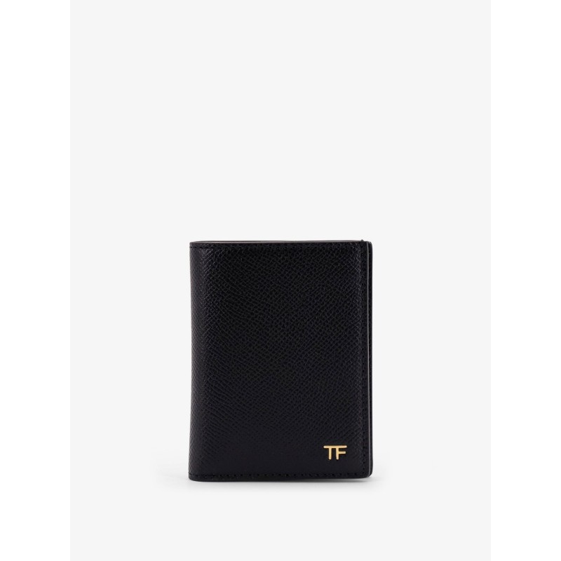 Leather card holder with logo