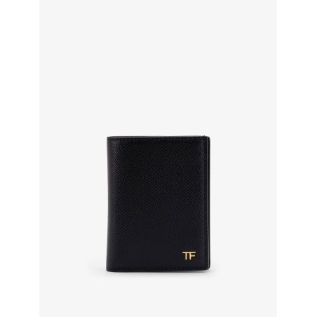 Leather card holder with logo