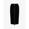 Viscose and nylon skirt with zip