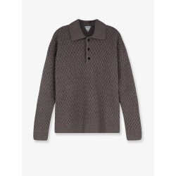 Wool sweater with Intrecciato motif