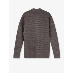 Wool sweater with Intrecciato motif