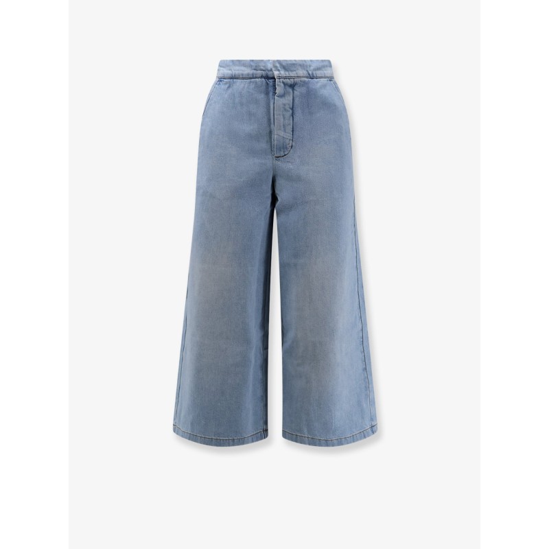 Paulas Ibiza - Cotton trousers with embroidered logo on the back
