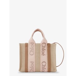 Woody linen canvas and leather crossbody bag