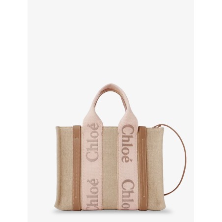 Woody linen canvas and leather crossbody bag
