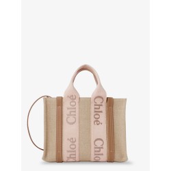 Woody linen canvas and leather crossbody bag