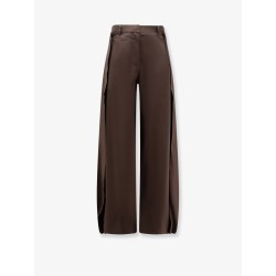 Cotton and silk blend trousers