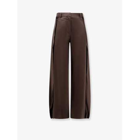 Cotton and silk blend trousers