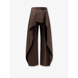 Cotton and silk blend trousers