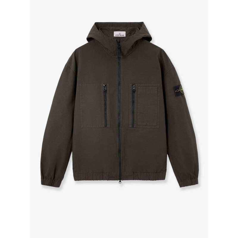 Hooded organic cotton jacket