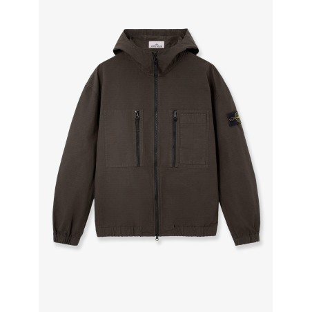 Hooded organic cotton jacket