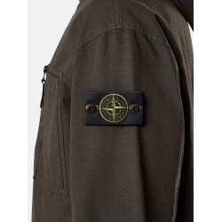Hooded organic cotton jacket
