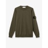Wool sweater with side logo patch