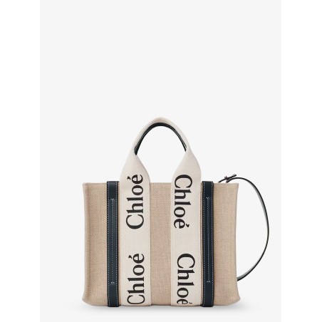 Woody linen canvas and leather crossbody bag