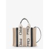 Woody linen canvas and leather crossbody bag