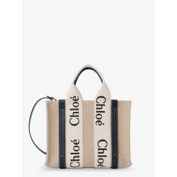Woody linen canvas and leather crossbody bag