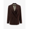 Double-breasted stretch virgin wool blazer