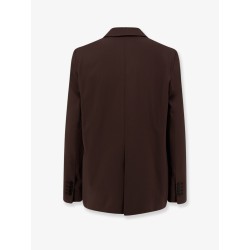 Double-breasted stretch virgin wool blazer