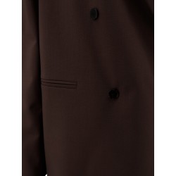 Double-breasted stretch virgin wool blazer
