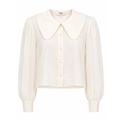 BLUSA CON MANICHE A SBUFFO IN CRÊPE DE CHINE