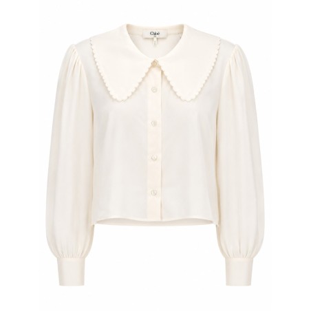 BLUSA CON MANICHE A SBUFFO IN CRÊPE DE CHINE