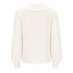 BLUSA CON MANICHE A SBUFFO IN CRÊPE DE CHINE