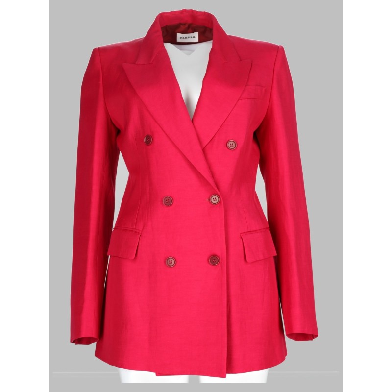 BLAZER DOPPIOPETTO IN VISCOSA E LINO