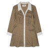 silk twill mini shirt dress