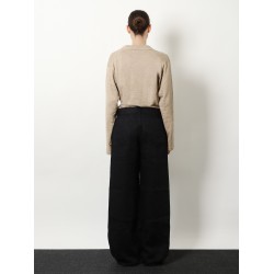Niosa polo shirt in cotton and linen