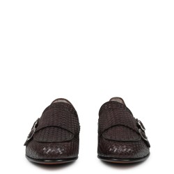 MOCASSINO IN PELLE INTRECCIATA