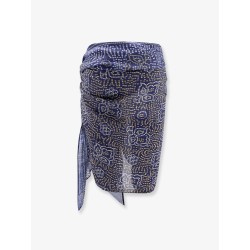 Lucilia cotton and silk blend pareo scarf