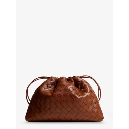 Medium Dustbag leather clutch bag with Intrecciato effect