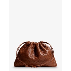 Medium Dustbag leather clutch bag with Intrecciato effect