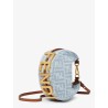 Fendigraphy Mini denim handbag with all-over FF logo