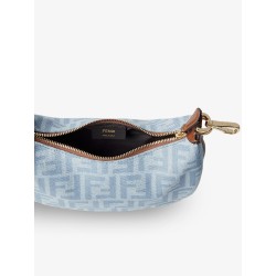 Fendigraphy Mini denim handbag with all-over FF logo