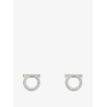 Gancini Crystals Brass Earrings