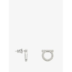 Gancini Crystals Brass Earrings