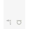Gancini Crystals Brass Earrings