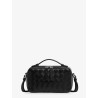Leather clutch bag with Intrecciato motif
