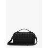 Leather clutch bag with Intrecciato motif