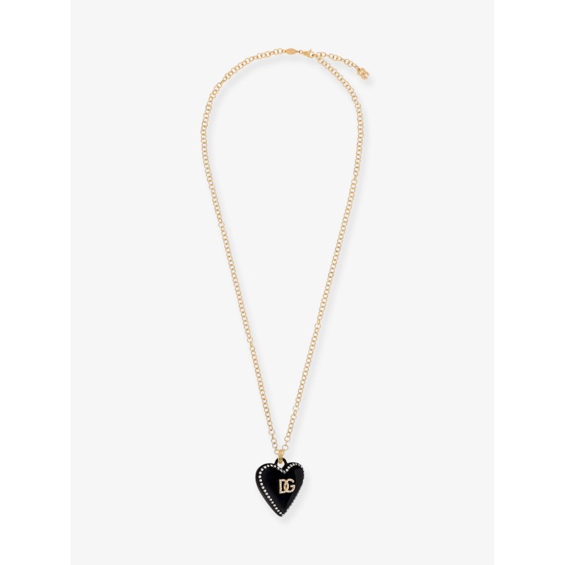 Metal necklace with rhinestones