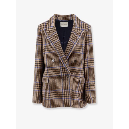 Double-breasted Prince-of-Wales coat