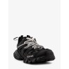 Track mesh sneakers with double laces