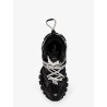 Track mesh sneakers with double laces