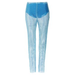 Sequin mesh pants