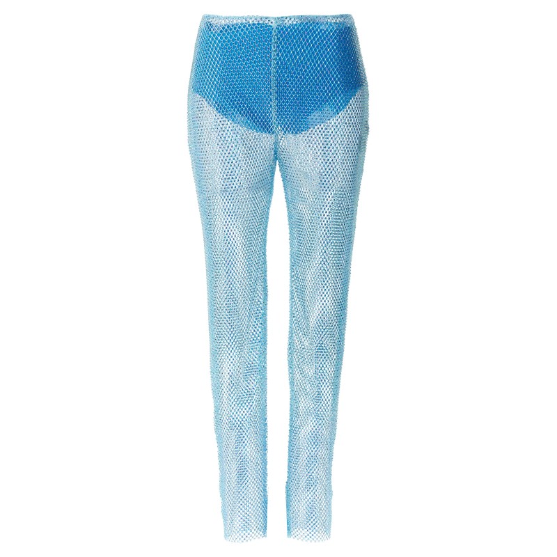 Sequin mesh pants