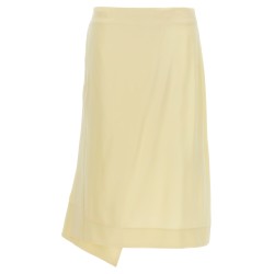 Satin skirt with side slit