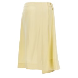 Satin skirt with side slit