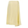 Satin skirt with side slit