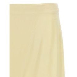 Satin skirt with side slit