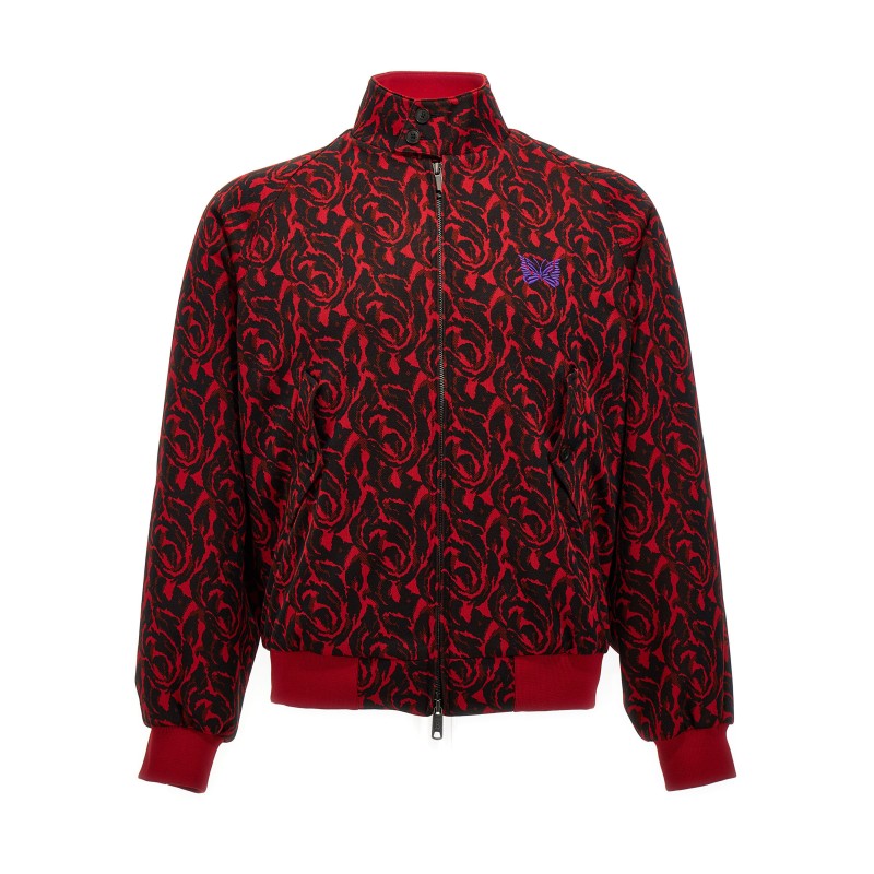 'Jacquard needles' bomber jacket
